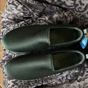 Skechers Black Slip-On Loafers with Breathable Design
